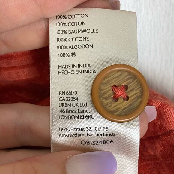 Anthropologie | Sylvia Embroidered Tank Top With Button Back Size Small - Picture 9 of 10